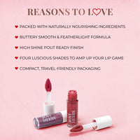 Just Herbs 4 IN 1 Lip Gloss for Women, Serum Infused Non-Sticky Glossy and Hydrating Lip Gloss 4 gm (Deep Love)