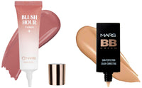 MARS Liquid Blush Hour | Dewy-Matte Finish | Highly Pigmented | Lightweight & Long-Lasting Formula | Effortless Application (12 ml) (02-TWILIGHT) BB Cream Lightweight Foundation (30 ml) (Tan)