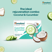 Himalaya SINCE 1930 Himalaya Herbals Refreshing Cucumber Soap And Coconut Soap, 125G (Pack of 5)