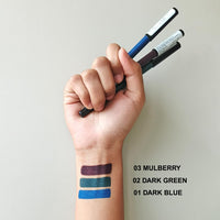 FLiCKA Keep It Bold Kajal | Waterproof, Smudgeproof, Intense Kajal, Long-lasting Formula upto 18hrs, 01 Dark Blue, 1.2 g