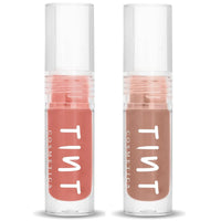 Tint Cosmetics 2.5ml Set of 2 Lipgloss, Peach & Nude, Non Sticky, Hydrating, Light Weight, Long Lasting, High Shine & Soft Natural Liquid Lip Gloss For Girl & Women (Coral & Roasted Chestnut)