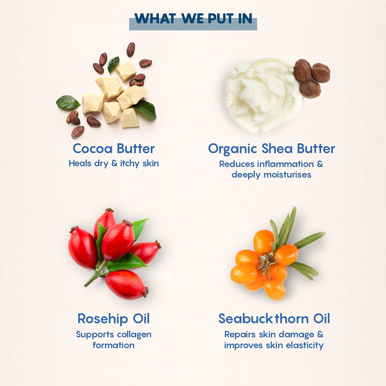 The Moms Co. Natural Body Butter (100 g) for pregnant belly, Dry Skin and Itchy Skin with Shea and Cocoa Butter