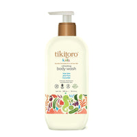 Tikitoro Kids Refreshing Body Wash | Pediatrician Approved | Deeply Cleanses, Hydrates & Refreshes Skin | Cucumber, Java Plum, Vitamin C & Aloe Vera | No Parabens & Sulphates, Age 4+ years (300ml)