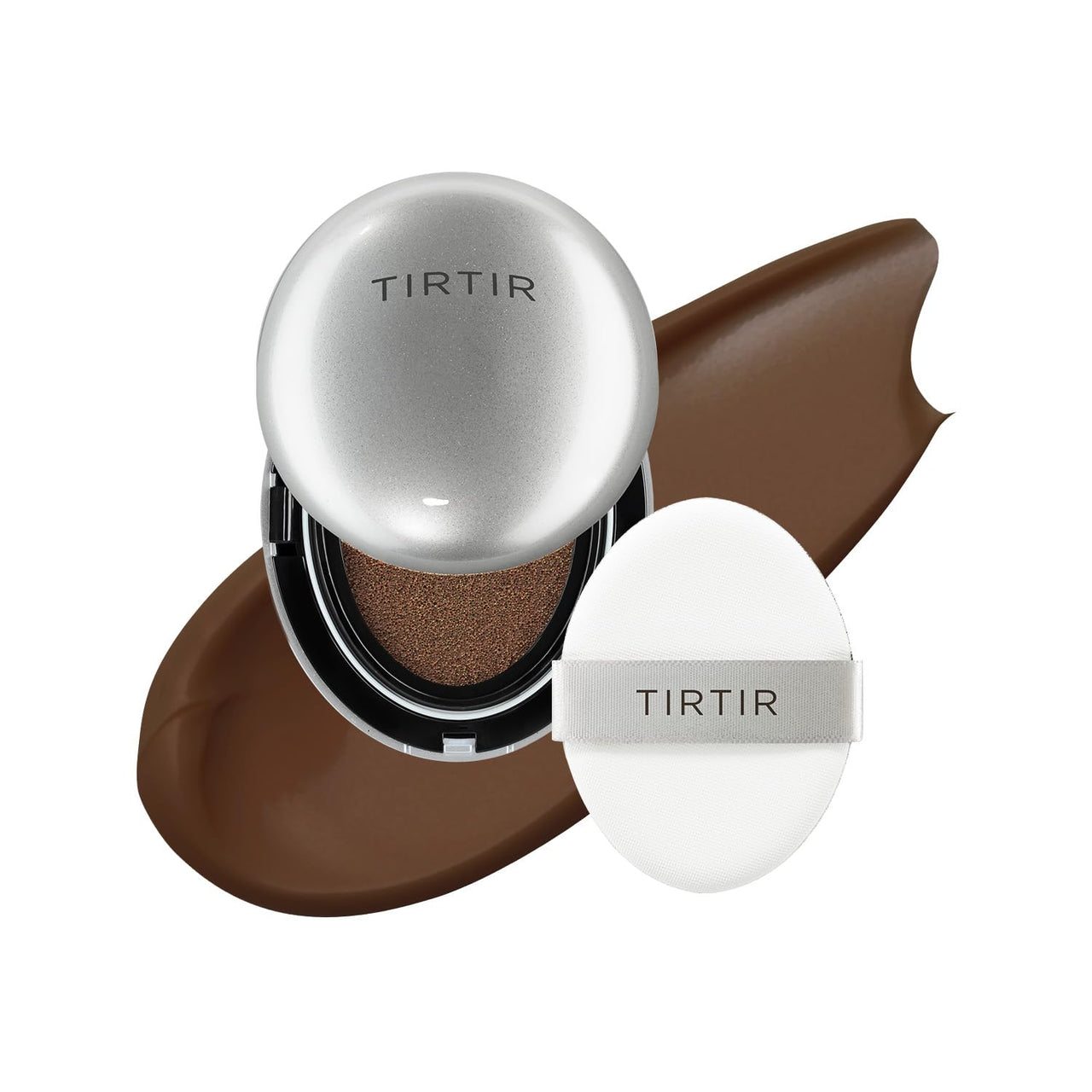TIRTIR Mask Fit Aura Cushion Foundation, Full coverage, Skin fit, Satin Glow Finish, Korean Cushion Foundation #51N FUDGE, 4.5g