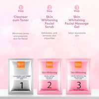 VLCC Skin Whitening Facial Kit - 25g X 3 (75g) (Pack of 3) | Pore Minimizing, Exfoliating and Brightening Skin | Helps Brighten Skin Tone | Even Complexion With Comfrey & Turmeric.
