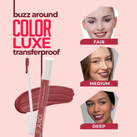 Juice Matte Luxe Lipstick - Vitamin E Enriched, Smudge-Free with Bio Retinol, Moisturizing Lock Technology, SPF 15, Long-Lasting (Pink Desire - M01)