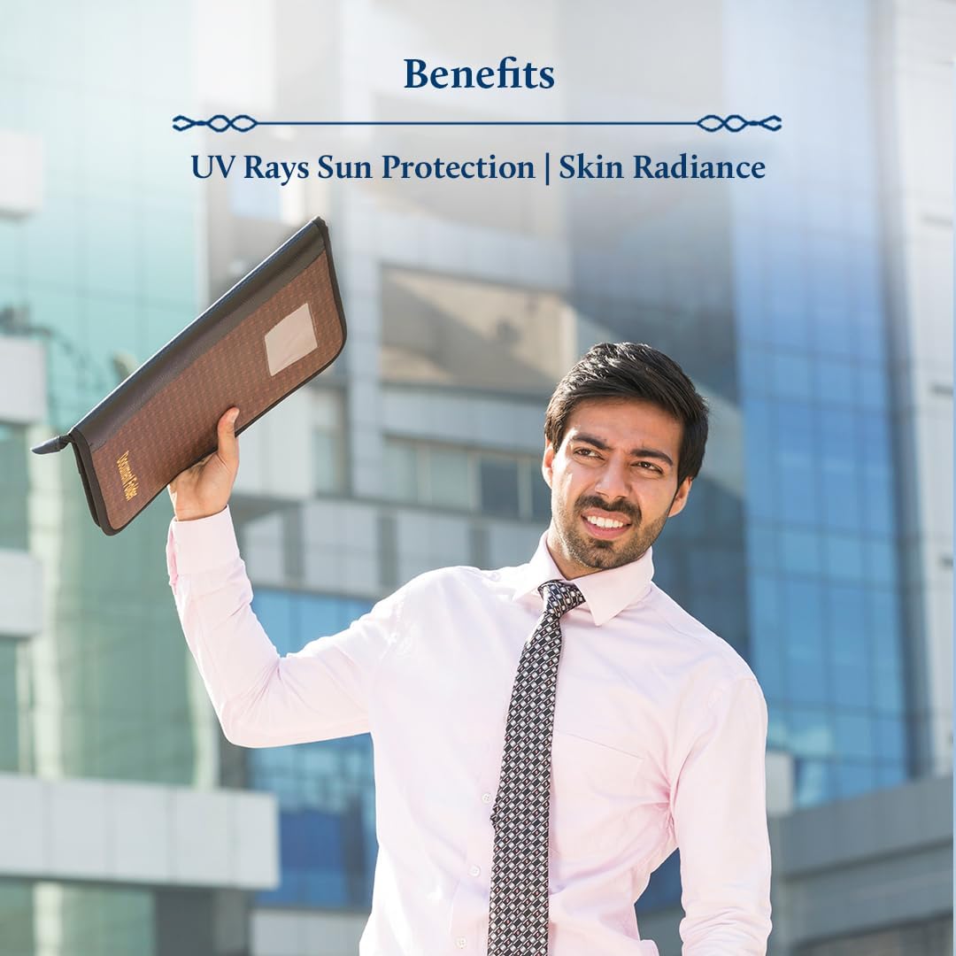 Blue Nectar Brightening Day Cream for Men Daily Use with SPF 30 Sunscreen for Oily Skin Dry Skin Natural Skin Brightening Cream with Eladi (19 Herbs, 50g)