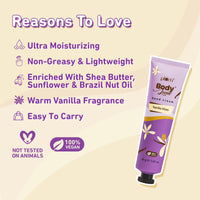 Plum BodyLovin' Vanilla Vibes Hand Cream | Ultra Moisturizing With Shea Butter | Non-Greasy & Lightweight | Irresistible Warm Vanilla Fragrance | Travel Friendly | 30g