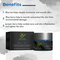 Nefol Hydrating Moisturizer with Blue Tea, Blueberry & Juniper Berry - Deep Moisturization, Nourishes Skin – 100gm