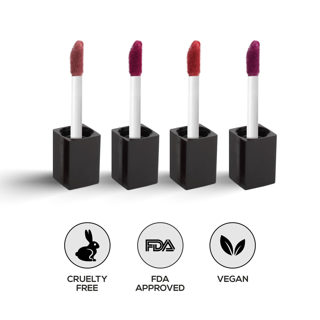 RENEE Hard Black Kajal Pen with Sharpener 0.35gm, Pack Of 2| Matte Finish| Rich Color Payoff| & RENEE Stay With Me Mini Matte Lip Color Juicy Berries 2ml Each| Long Lasting, Light Weight