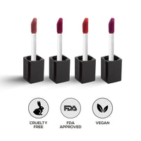 RENEE Hard Black Kajal Pen with Sharpener 0.35gm, Pack Of 2| Matte Finish| Rich Color Payoff| & RENEE Stay With Me Mini Matte Lip Color Juicy Berries 2ml Each| Long Lasting, Light Weight