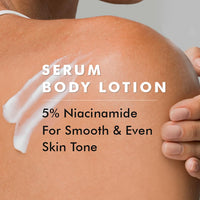 mCaffeine Deep Moisturizing Green Tea & 5% Niacinamide Serum Body Lotion | All Season Moisturizer for Body with Niacinamide Serum | Non-Sticky Body Lotion for Women & Men