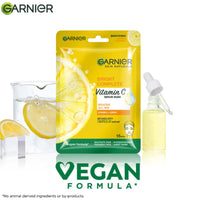 Garnier Skin Naturals, Face Mask, Hydrating & Detoxifying, Black Serum Mask Pure Charcoal, 1 pc, 28g | Garnier Skin Naturals, Face Mask, Hydrating, Brightening & Anti-Dark Spots, Bright Complete, 1 pc, 28g