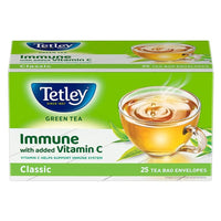 Tetley Green Tea Immune, With Added Vitamin C, Classic Green Tea Flavour, 25 Tea Bags, 1.3 Gram X 25