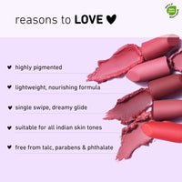 Plum Love At First Sight Trio | Eye-Swear-By Kohl Kajal - Deep Black + Eye-Swear-By Matte Liner 01 Black + Matterrific Lipstick 125 Go Rouge | 100% Vegan & Cruelty Free