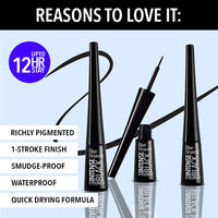 Blue Heaven Intense Black Eyeliner Glide-On | Waterproof Smudge Proof, Long lasting One Stroke Finish Liquid Eyeliner, 4ml