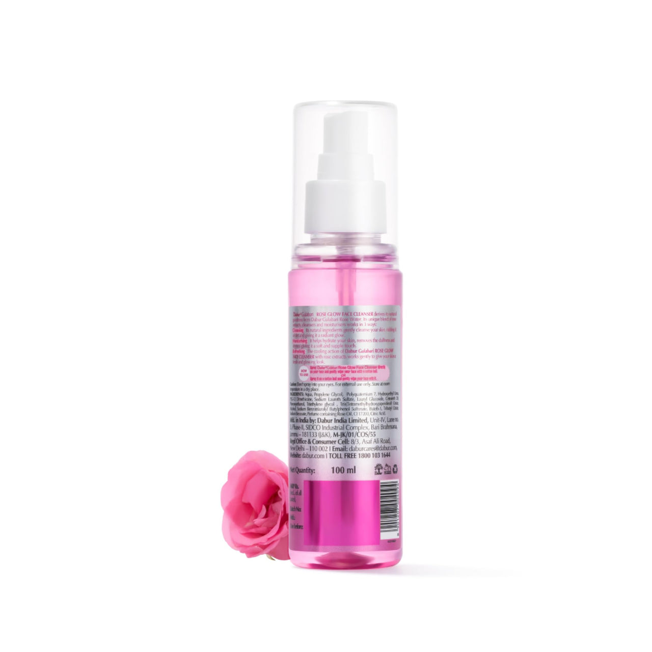 Dabur Gulabari Rose Glow Face Cleanser - 100ml | Gentle Cleanser for All Skin Types | Cleaner, Balanced & Hydrated Skin