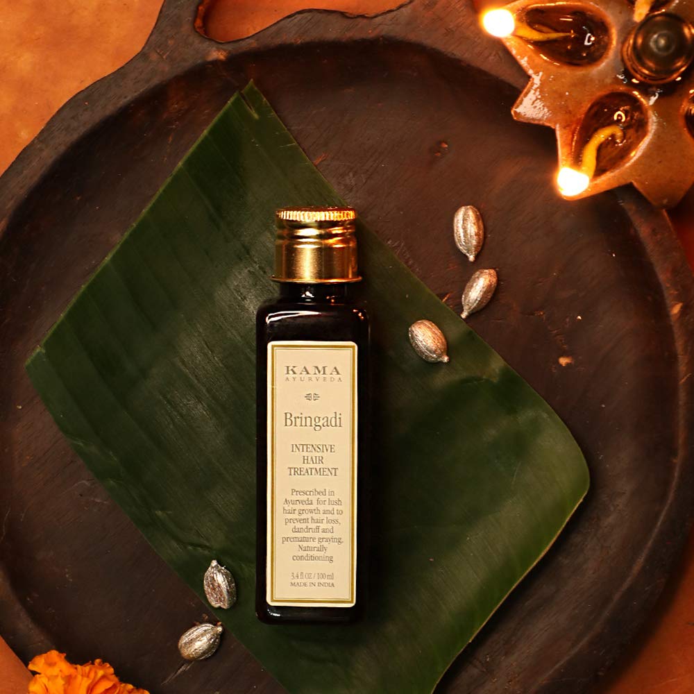 Kama Ayurveda Bringadi Intensive Hair Treatment, 100Ml & Nalpamaradi Thailam Skin Brightening Treatment, 50 Ml