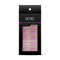 RENEE Stick On Nails BN 03| 24 Reusable Artificial Fake Nail Set| Lightweight & Long Lasting| E&RENEE Eau De Parfum Dark Desire 50ml Premium Long Lasting Luxury Perfume Scent for All Occasion