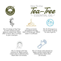 Old Tree Pure & Natural Tea Tree Essential Oil (15ml) - for Skin, Diffusers, Hair, Body, Acne, Nail care - Undiluted Essential Oil with Dropper for Aroma Therapy and Stress Relief