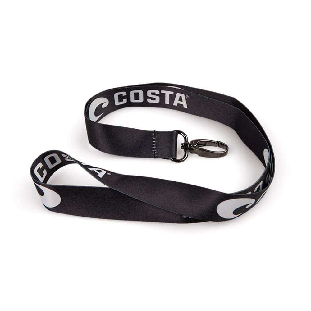 Costa Del Mar Lanyard Logo Black/White Logo Lanyard