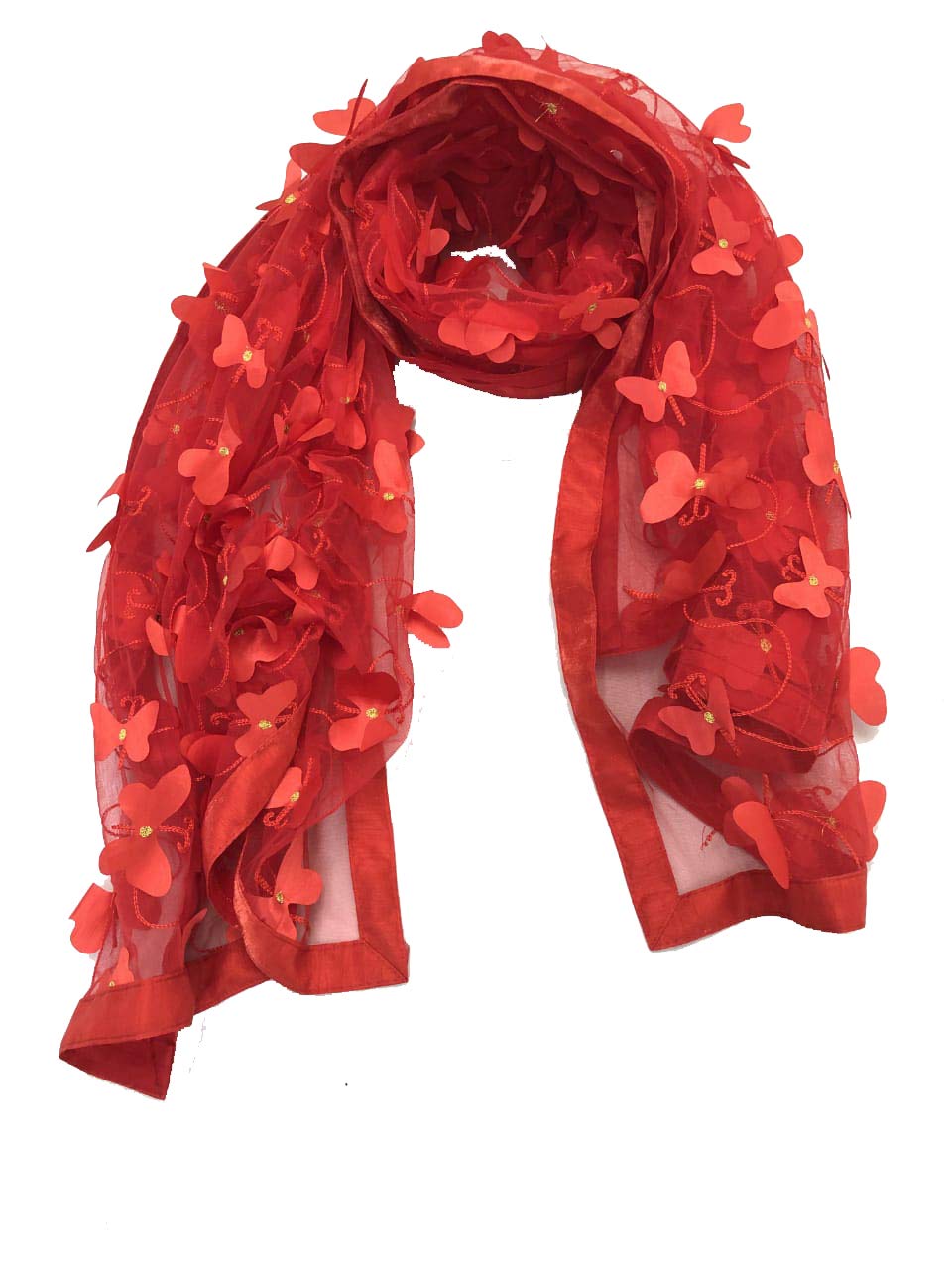 ARSH IMPEX Women's  Solid Net Dupatta