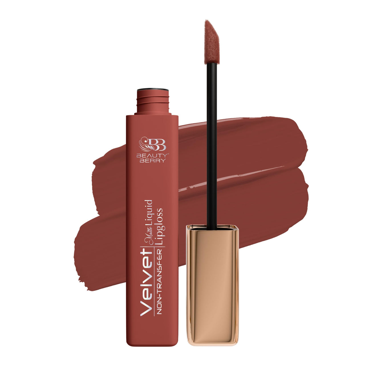 Beauty Berry Velvet Matte Non Transfer Liquid Lipstick | Ultra Smooth Long Lasting Liquid Matte Lipstick | Water & Smudge Proof Lipstick for Women (Nude Berry)