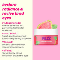 The Plant Fix Plix Under-Eye Gel and SPF 50+ Guava Glow Sunscreen Combo, For Glowing Skin & Reducing Dark Circles, 3% Niacinamide, Ceramides, Vitamin C | For Women & Men, All Skin Types