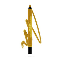 Seven Seas Double Intense Non Transfer Gel Matte Kajal Longwear Eye Pencil | Long Stay | Smooth One Stroke Application | Intense Color Pay Off | Soft Blendable Formula | With Sharpener (Gold)
