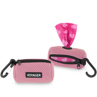 Best Pet Supplies 2-Pack Dog Poop Bag Holder Leash Attachment, Color, Reusable Mesh Dispenser Pouch for Travel, Walking, Park, and Outdoor Use, Soft and Durable with Clip-On - Mesh Pink 01 Mesh Dispensers (Pink) 0.5 Count (Pack of 2)