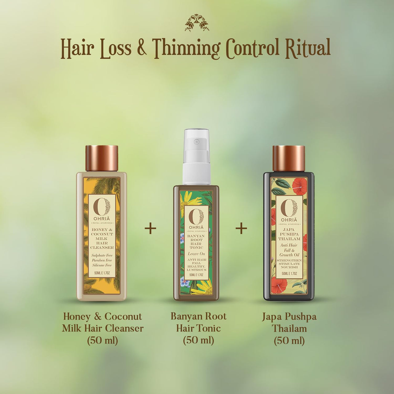 Ohria Ayurveda Banyan Root Ayurvedic Hair Tonic for Hair Fall Control & Growth | With Hibiscus, Brahmi & Natural Herbs | Men & Women| For All Hair Types- 200 ml