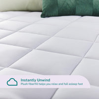 Sleep Innovations Cooling Comfort Gel Memory Foam Dual Layer Mattress Topper, 4 Inch, King Size, Pillow Top Cover
