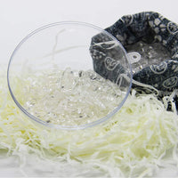 Orientrea 1.1lb Natural Crushed Clear Quartz Crystal Tumbled Chips-Healing Crystals Chips Bulk, Crushed Crystal Gemstones for Crafts, Beautiful Package for Gift (Clear Quartz)