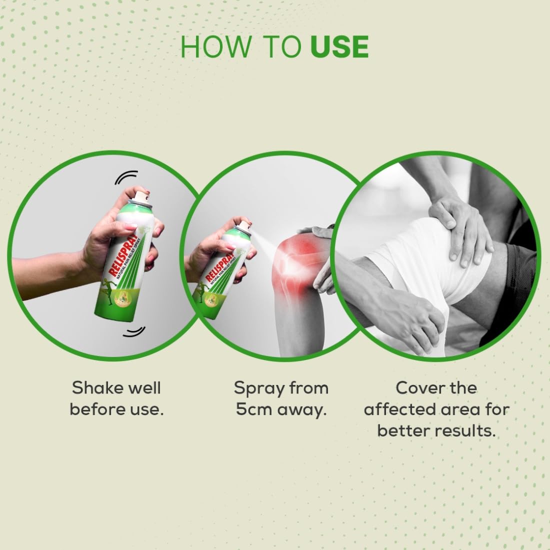 RELISPRAY Instant Pain Relief | Purely Ayurvedic Spray | Unique Pain relieving Technology for - Elbow pain, Backache, Knee pain, Muscle pain, Tired feet, Ankle sprain | Keeps pain away longer | Over 475 Spray | 95g