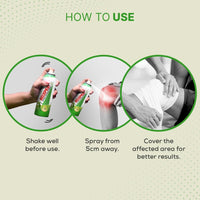RELISPRAY Instant Pain Relief | Purely Ayurvedic Spray | Unique Pain relieving Technology for - Elbow pain, Backache, Knee pain, Muscle pain, Tired feet, Ankle sprain | Keeps pain away longer | Over 475 Spray | 95g