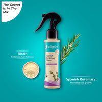 Pilgrim Spanish Rosemary Water Spray With Biotin for Hair Growth 100ml | Hair Spray for Regrowth | Thicker & Stronger Hair | Sulphate & Paraben Free I For Women for Men