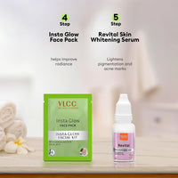 VLCC Salon Series Insta Glow Facial Kit (6 Facials) - 240g + 12ml | Fights Premature Ageing | Youthful Glow Facial Kit with Saffron & Berberry | Anti-Microbial and Complexion Brightening