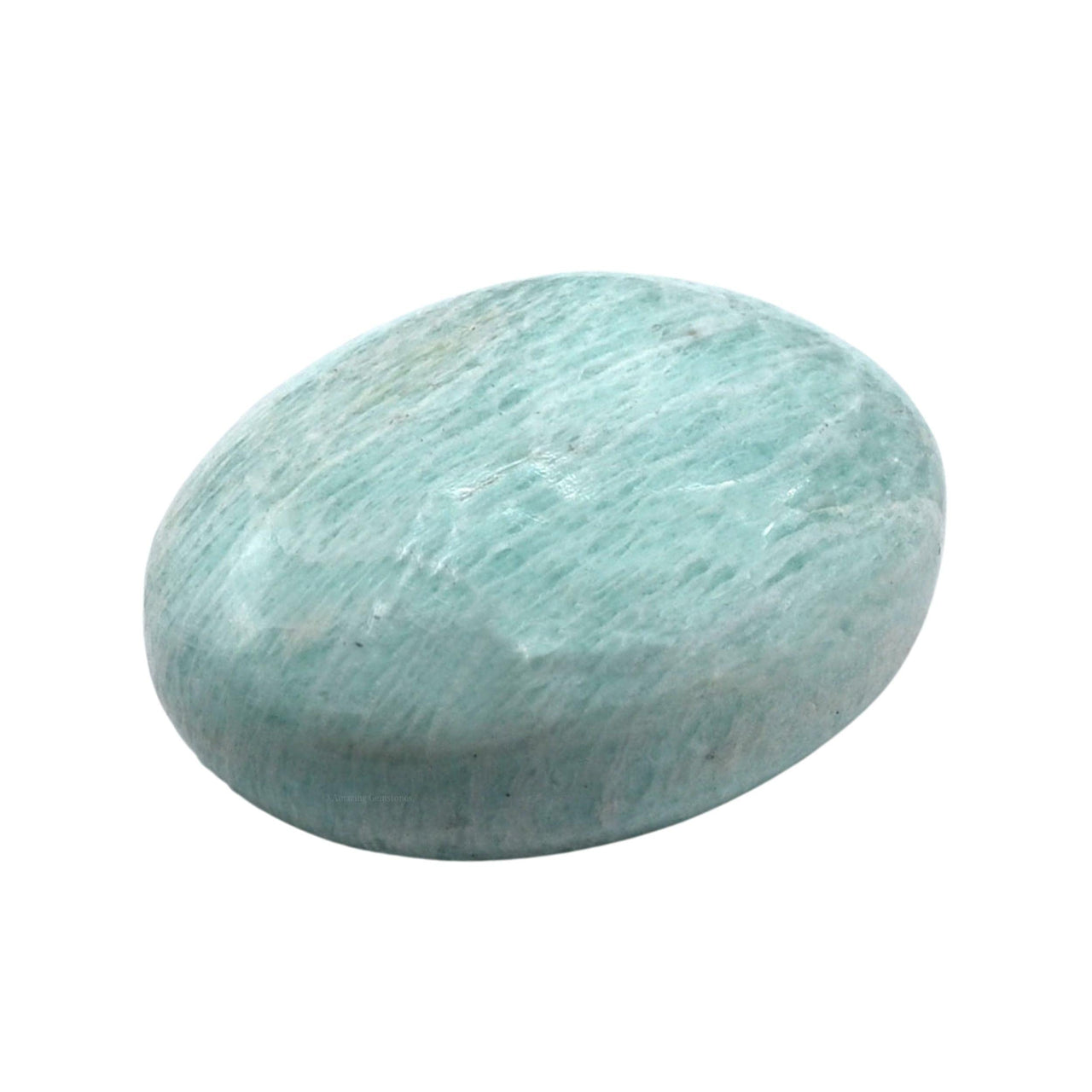 Amazonite Palm Stone - Pocket Massage Worry Stone for Natural Body Chakra Balancing, Reiki Healing and Crystal Grid Amazonite