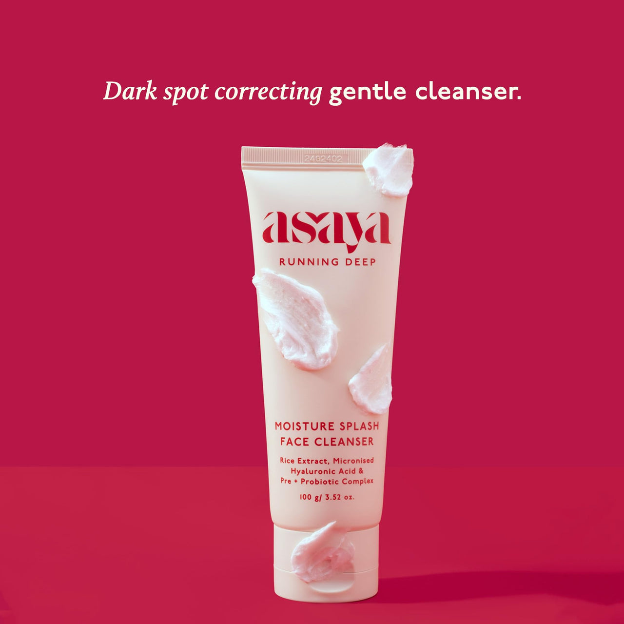 Asaya Hydrating Gentle Face Wash | Korean Rice Water & Hyaluronic Acid | Brightens, Soothes & Strengthens Skin Barrier | Pre + Probiotics for Microbiome Balance | Deep Cleansing, Non-Stripping & Moisturizing | Minimizes Pores & Evens Tone | For Sensitive,