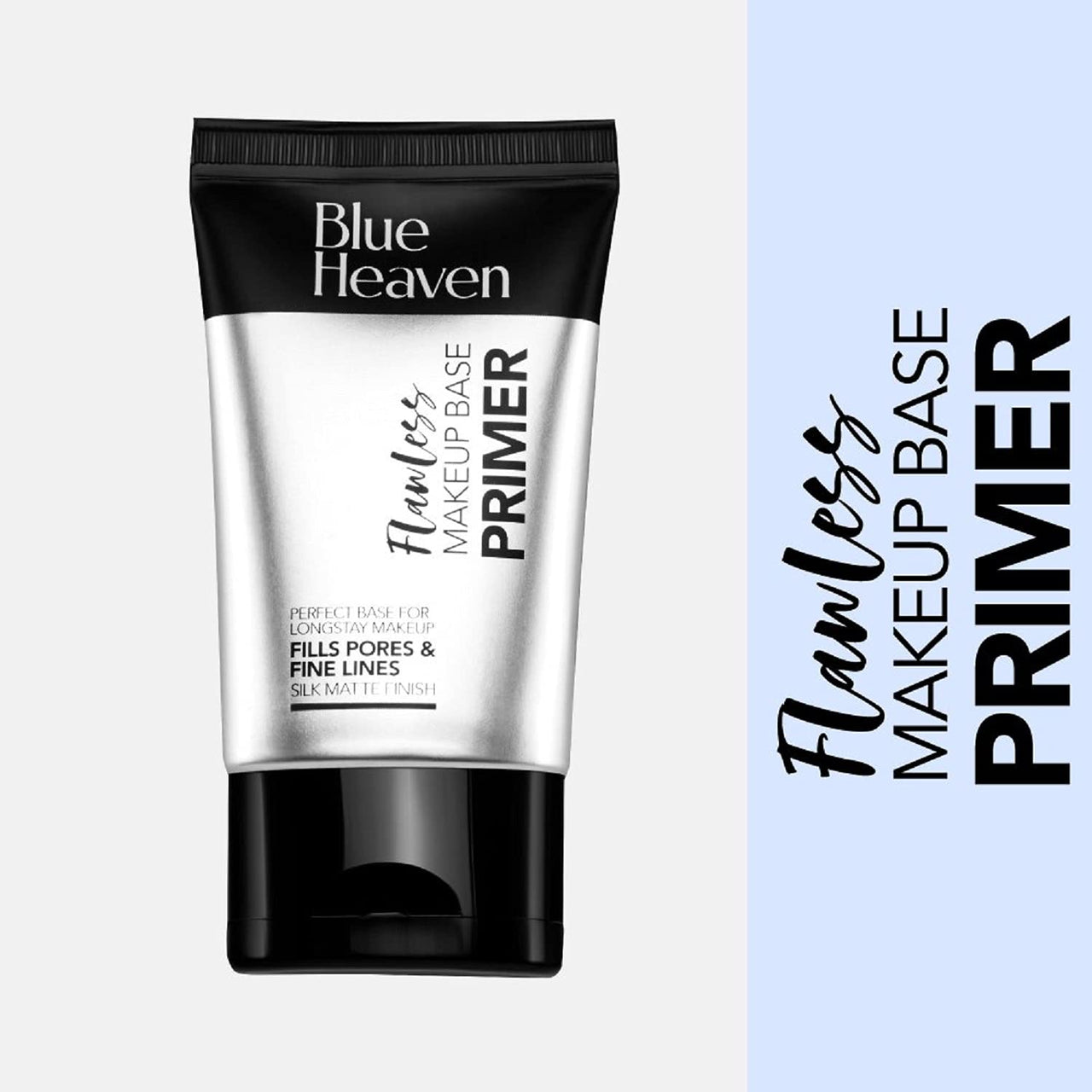 Blue Heaven Flawless Makeup Base Primer | Smooth & Long-Lasting Base | Pores & Fine Lines Minimizer Primer for Face makeup | Silk Matte Finish | Non-Greasy and Oil-Free | Silicon Gel-Based Infused with Aloe Extracts | 30ml