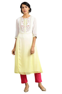 Wishful Women's  Georgette Straight Kurta
