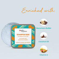 Earth Rhythm Murumuru Butter Shampoo Bar for Curly & Wavy Hair, 100% Biodegradable, Plastic-free Packaging, 80 GM (Pack of 2)