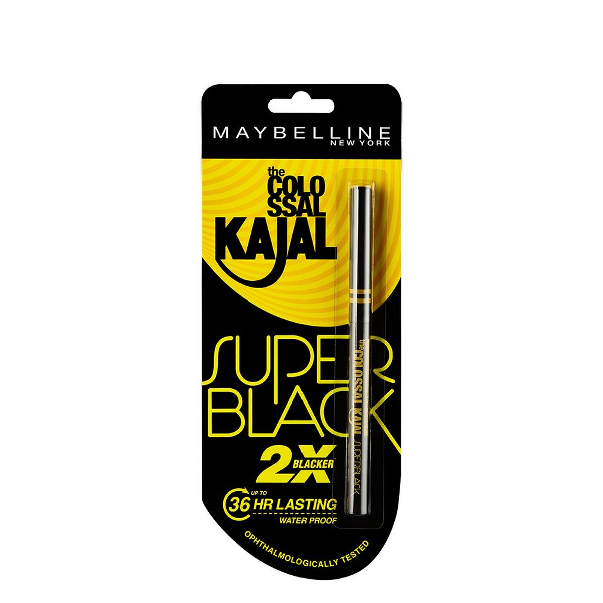 Maybelline New York Colossal Kajal, Super Black, 0.35g And Maybelline New York Volume Express Colossal Masacara, Waterproof, Black, 10 ml