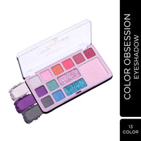 Seven Seas Color Obsession Eyeshadow 13 Colors Glitter With Shimmer Look (Skin)