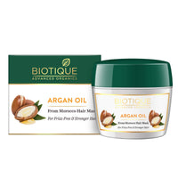 Biotique Bio Herbcolor Conditioning Hair Color, 50g + 110ml - Darkest Brown 3N (Pack of 1) & Biotique Argan Oil Hair Mask from Morocco (Ideal for Frizz -Free and Stronger Hair), 175g