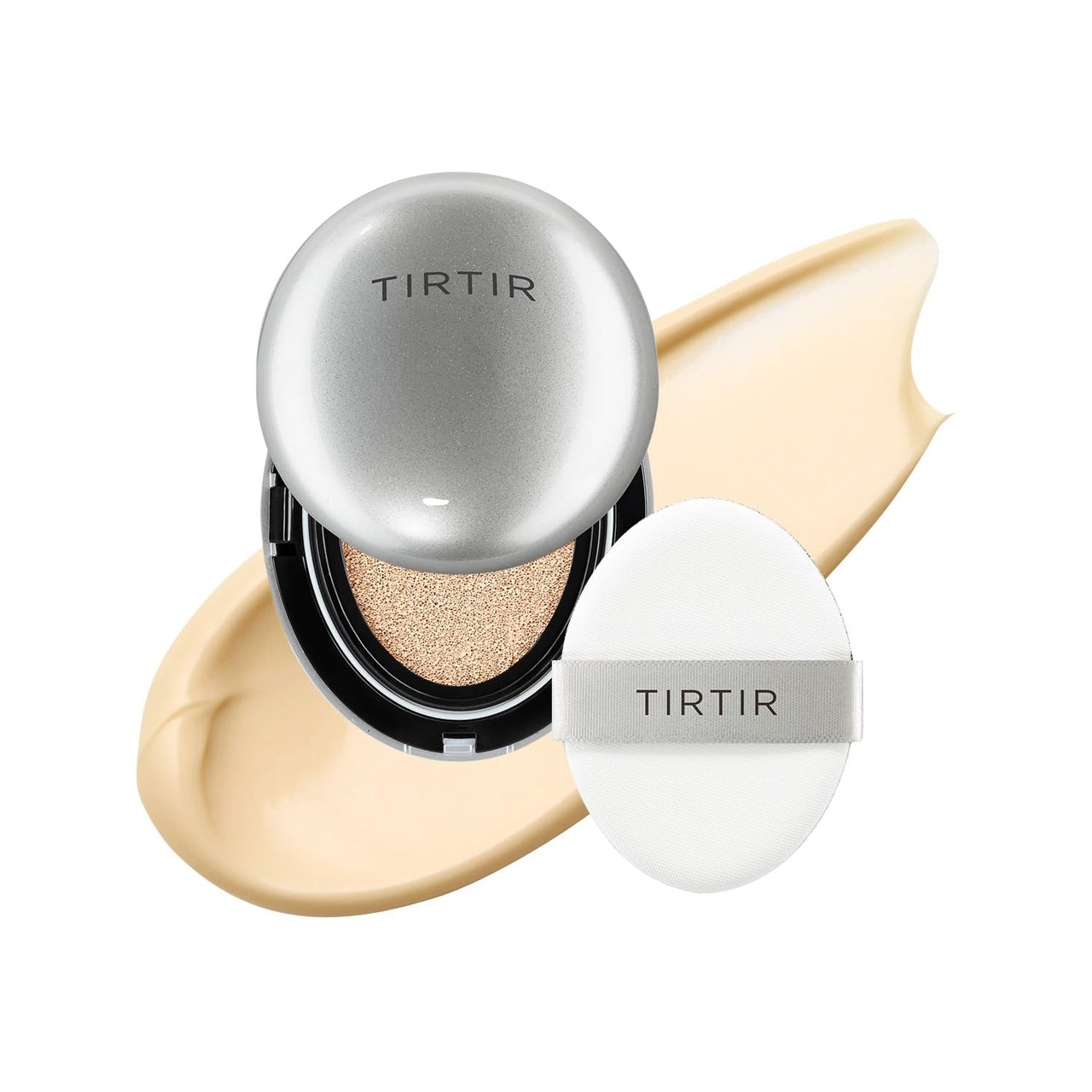 TIRTIR Mask Fit Aura Cushion Foundation, Full coverage, Skin fit, Satin Glow Finish, Korean Cushion Foundation #17W FRENCH VANILLA, 4.5g