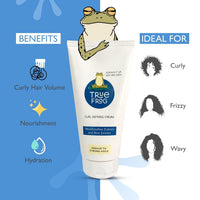 TRue FRoG Styling Duo Curl Defining Cream and Styling Gel for Curly And Wavy Hair, Vegan, Silicone free, Phthalate free & Paraben free - 150ml (Combo Pack of 2)