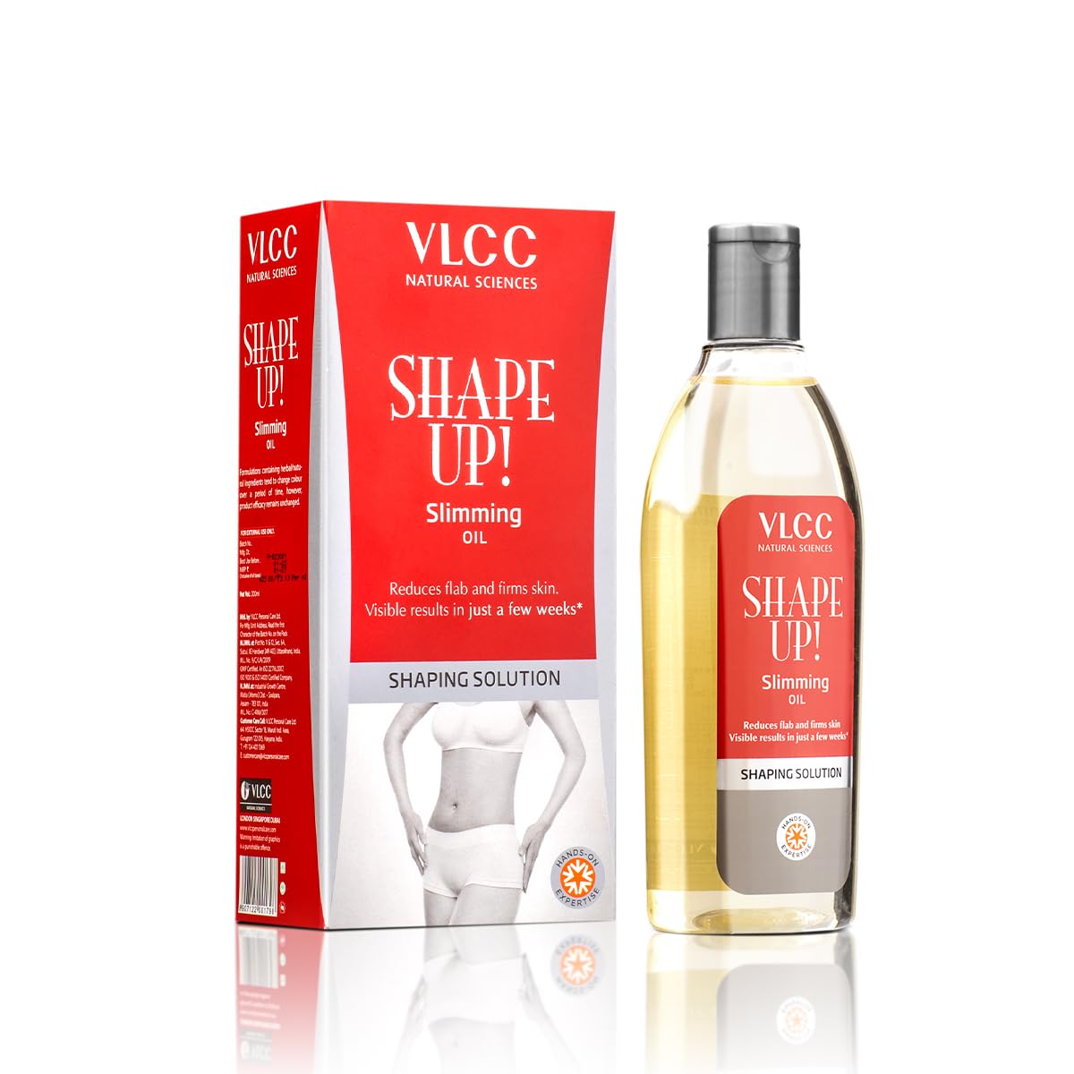 VLCC Shape Up Slimming Oil - 200ml | Fights Cellulite, and Reduces Flab | Firms Skin and Increases Skin Elasticity | With Cypress, Juniper Berry Fruit and Sweet Fennel Oil.