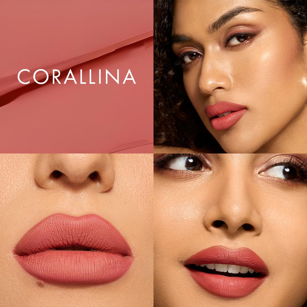 HYUE HydraMatte™ Liquid Lipstick | Nude Lovers Combo: Biscotti-Hottie, Parisian Pink, Corallina | 2.2 ml x 3 | Long-Wear Soft-Matte Finish | With Jojoba Oil, Almond Oil & Indian Gooseberry Extract