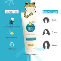 TRue FRoG Styling Gel for Curls for Curly Wavy Hair with Bamboo Extract and Jojoba Ester, Frizz Control, Silicone free, Phthalate free & Paraben free - 150ml